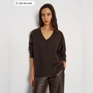Reformation Jadey Cashmere Oversized V Neck